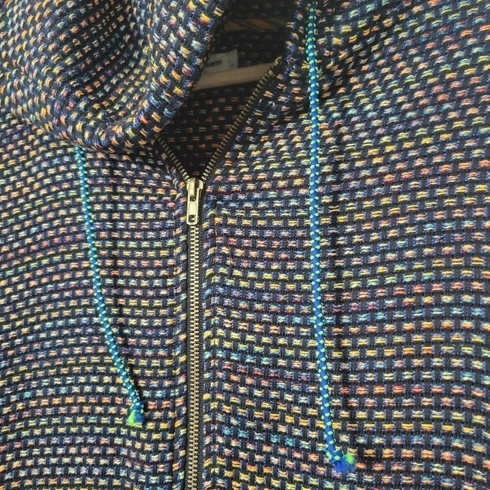 Warm Black Multi Rainbow Hooded Playa Romper - Picture 7 of 12
